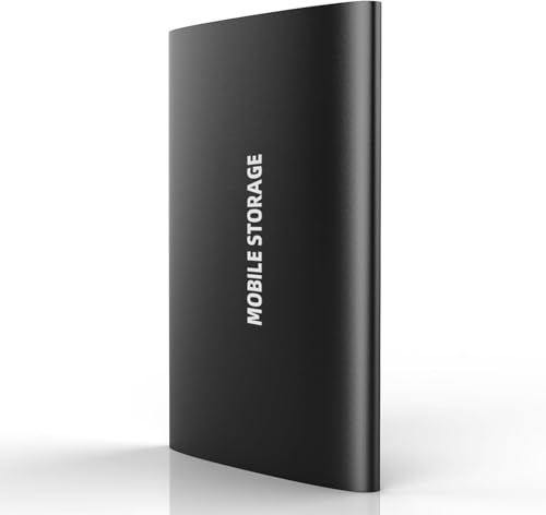 Sperric Disco Duro Externo 2T USB Ultrafino Diseño Metálico Portátil para Mac, PC, Laptop, Ordenador, Smart TV 04112(Negro)