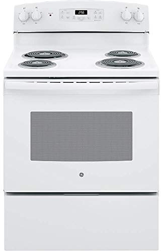 GE 30 in. 4 Burner Element Free-Standing Electric Range in White