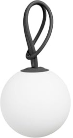 Fatboy Bolleke Hängelampe - Akku Pendelleuchte - Ø 20 cm - Anthrazit | USB Aufladbar für bis zu 24 Stunden, Dimmbar -IP55 Kugellampe Für Drinnen & Draußen, 2700K, 3 Lichtstufen, 100 cm Schlaufe