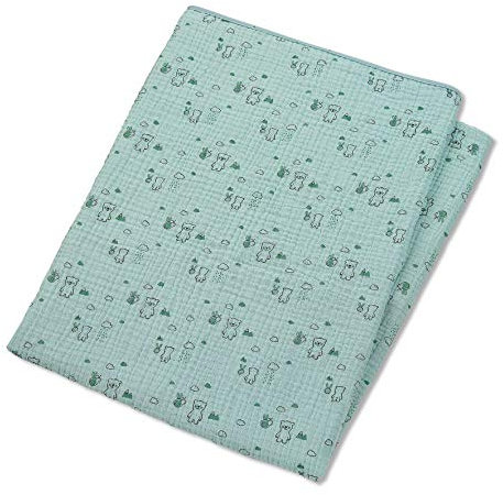 Sterntaler Musselin-Schmusedecke, Bär Ben, Alter: Für Babys ab der Geburt, 120 x 120 cm, Hellgrün