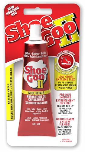 Shoe Goo II Schuhreparaturkleber, Flexible, Dauerhafte Bindung Wasserbeständigkeit Farbe: Kristallklar 59,1 ml