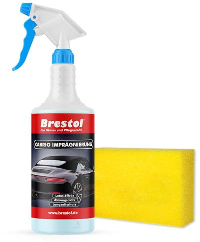 BRESTOL® Imperméabilisant pour cabriolet 750 ml – Protection contre l'eau, la saleté et les rayons UV – Empêche le dessèchement et la formation de fissures, imprégnation de capote de cabriolet,