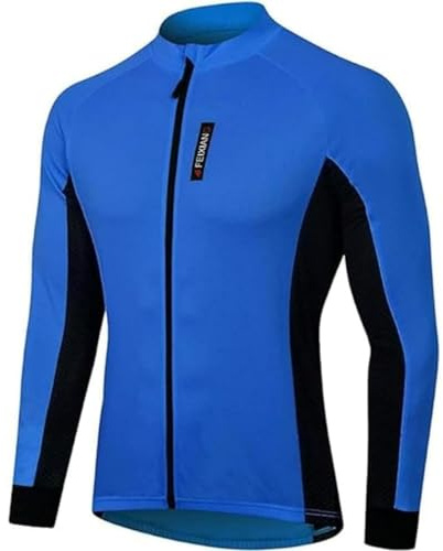 MEETWEE Maillot Cyclisme Homme, Manche Longues Vélo Jersey VTT Vêtements Séchage Respirant Cyclisme Tee Shirt