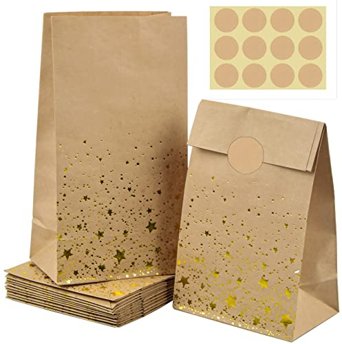 AvoDovA Geschenktüten, 12 Stück Papiertüten, Party Geschenk Taschen