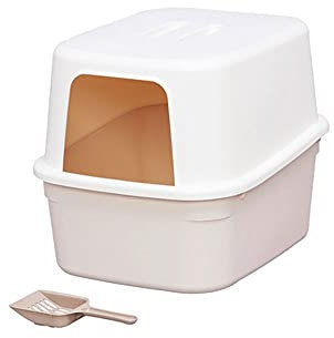 luckxuan Cajas de Arena Cubierta Completa Diseño Caja de Arena de Gato Caja de Gato Desmontable Aseo Grande Cerrado Catote de Arena Caja de Salpicaduras Cat Suplementos de Gato Resina Arenero ​Gatos