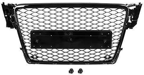 Calandre de voiture, calandre RS4 Style Sport Mesh Hood Grill Fit pour A4/S4 B8 2009-2012