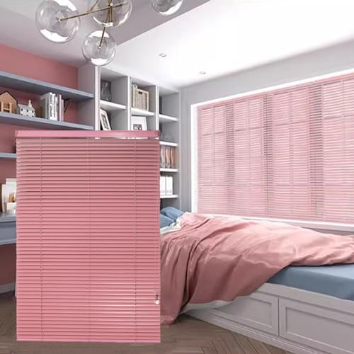 ZHUOZ1T Aluminium Jalousie,Alu-Jalousie in Rosa,Wasserdicht Verdunklung Lamellen Vorhang,Sonnenschutz Sichtschutz,für Schlafzimmer/Küche/Bad,Mit Zubehör,Anpassbar,Breite x Höhe (80x100cm)