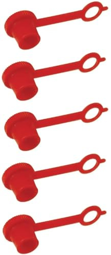 cyclingcolors 5x schmiernippel abdeckung rot kappe schutzkappen Fettpresse Nippel traktor rasenmäher auto motorrad roller, 6mm