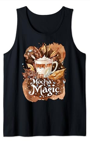 Moka Magic Tasse à café automnale esthétique et confortable vintage Débardeur