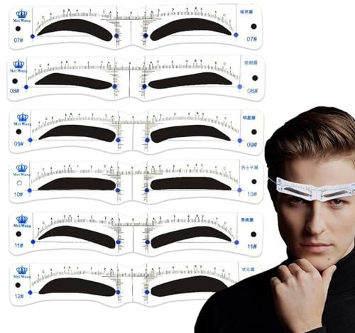 Modello per sopracciglia, stencil per sopracciglia - Modello per sopracciglia per principianti - Modello riutilizzabile per sopracciglia da uomo, stencil per sopracciglia per strumento di