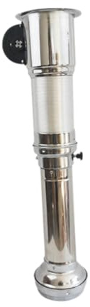 Sharplace Tuyau d'échappement de fumée de Barbecue, évent télescopique Pratique de Barbecue en Acier Inoxydable pour Magasin de Viande rôtie, sans Capuche