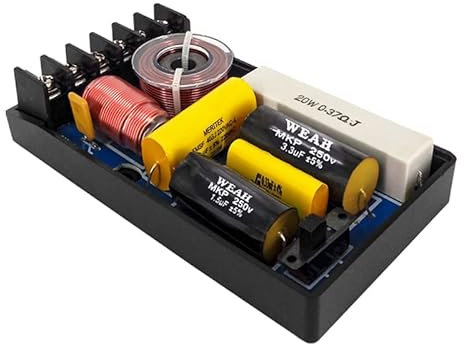 Hi-Fi-förstärkare，Audioförstärkare 2 ST 2-vägs 200W DIY-filter Kretsfrekvensdelare Hemmabio Bilhögtalare MKP Hifi Stereo Audio Crossover Filter