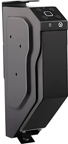 YANDDEA Mini handgun safe, fingerprint gun gun cabinet, wall gun holder, handgun gun safe for steel, handgun safe, with combination lock and 2 spare keys with low pressure alarm