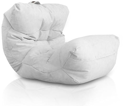 Aiire Puff Salón XXL de Diseño - Sillón Puf con Relleno Incluido para Adulto o Adolescente en Polipiel Premium - Bean Bag Chair Moderno para Dormitorio - Funda Desenfundable y Lavable