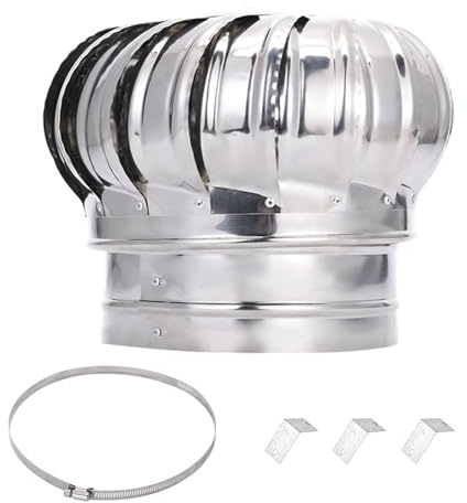 Comignolo Antipioggia Comignoli Girevoli in Acciaio Inox AISI 304 Terminale Camino 100/110/150/160/200mm per Stufe Caldaie E Camini per Lo Scarico dei Fumi(Ø 160mm)