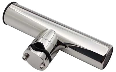 KAKAK 1PC 316 Edelstahl Stand Clamp f Meer Anlrute Halter Bootfahren Yacht Einstellbare Fisch Stan Halter Zubehör Hardware Bootszubehör(22-32mm)