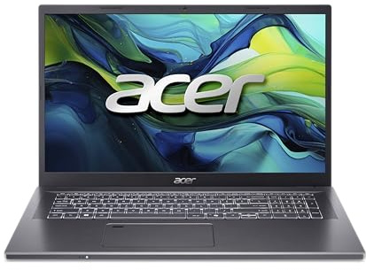 Acer, Aspire 17, Laptop, 17.3 inches, Full HD IPS Display, Intel Core 7 150U, 32 GB RAM, 1 TB SSD, NVIDIA GeForce RTX 2050, Windows 11 Pro, Grey, A17-51GM