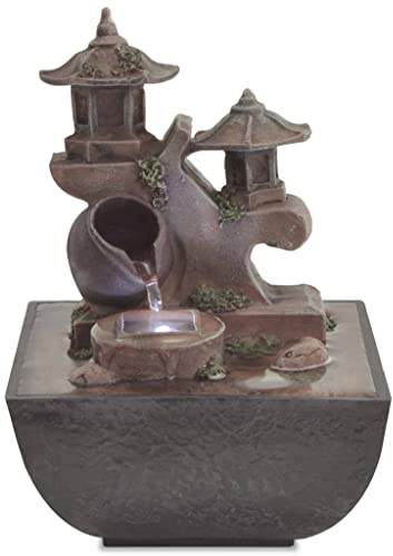 Lumanois Fontana da Interni con Luce a LED in Poliresina,Casa e Giardino,Arredo,Fontane e laghetti,Fontane e cascate Ornamentali,0.83kg-244286