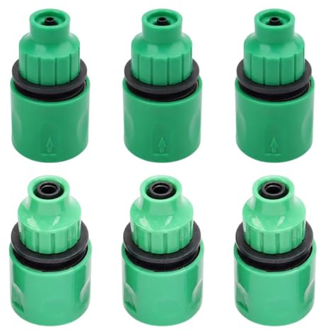 6Pcs Irrigation Connectors, Garden Water Hose Quick Connector, Micro Irrigation Fittings, Compatible with 4/7mm and 8/11mm Pipes, Garden Hose Adapter Kit for Outdoor Maintenance
