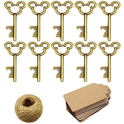 Apribottiglie vintage a forma di chiave scheletro per bomboniere nuziali decorazione rustica Pack of 50 Bronze