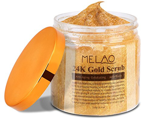 Scrub facciale per il viso in oro 24 K, scrub