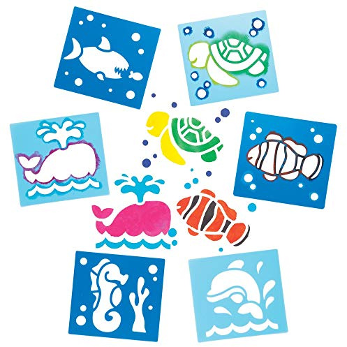 Baker Ross AW389 Sealife Schablonen (6 Stück)