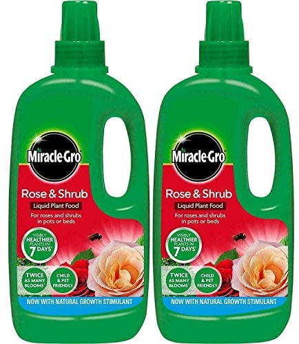 Miracle-Gro 2 x Rose and Shrub Concentrated Liquid Plant Food 1L