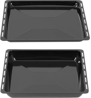 ICQN Bandeja de horno con revestimiento antiadherente | Apto para Bosch, Siemens, Neff, Constructa, Flavel | Bandeja de goteo del horno | Resistente a rayones | Antiadherente | 45,5 x 37,5 x 3 cm