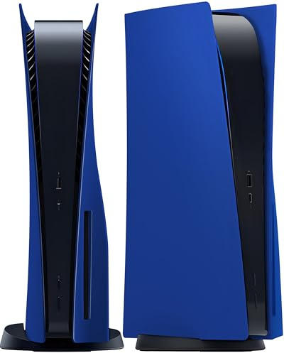 Joso Carcasa de repuesto para consola Ps5, funda de repuesto para consola Ps5, a prueba de polvo, carcasa protectora contra arañazos, placa de repuesto para Ps5 Disc Edition (azul)
