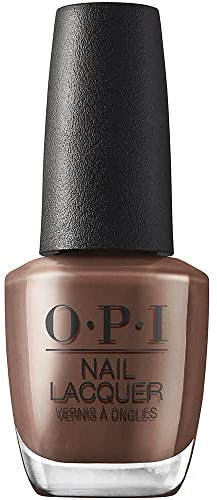 OPI Nail Lacquer Esmalte uñas Duración hasta 7 días Manicura Profesional Tono marrón, Cliffside karaoke 15ml