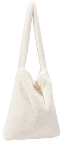 Kalidi, flauschige Tragetasche mit Reißverschluss, groß, weich, Plüsch, Umhängetasche, niedlich, für Mädchen und Damen