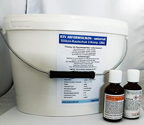 Abformsilikon 5 KG - Dickflüssig - RTV Silikon Kautschuk, Abformmasse, Formen-bau, ANGEBOT! (22€/1kg)