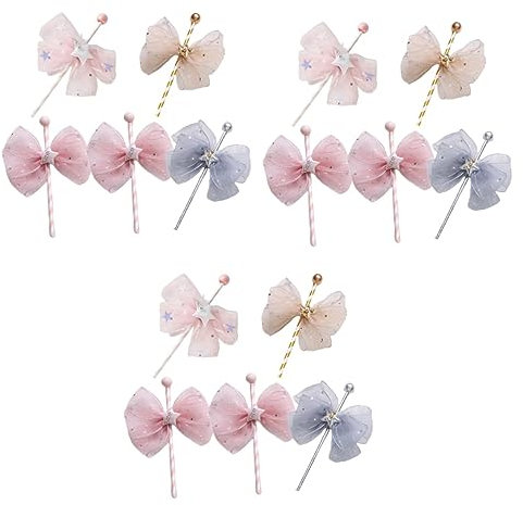 NUOBESTY 15piezas Decoración De Pastel De Cumpleaños Toppers De Adornos para Fiestas Temáticas Insertos para Tartas y Estilo Aleatorio para Cumpleaños Infantiles y Eventos Especiales