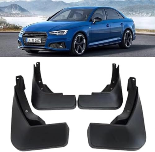 KFBJM 4 Stück Auto Schmutzfänger für Audi A4 B7 B8 B9 2016 2017 2018 2019 2020 2021 2022, Fahrzeug vorne und hinten Spritzschutz Protection ZubehöR Kotflügel Bausatz