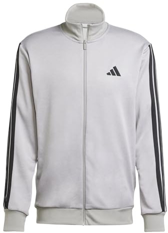 adidas Men's 3 Stripes French Terry Track Suit, medium grey heather/mgh solid grey, XL