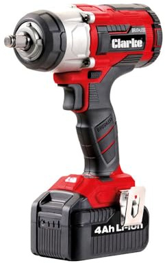 Clarke CIR184LIP 18V 400NM 1/2 Drive Impact Wrench with 2 X 4AH Batteries & Charger