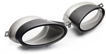 Auspuffrohr Carbon Fiber Oval Auspuff Spitze Für R8 V10 2007-2012 Auspuff Endrohr Auto Auspuff Endrohr Schalldämpfer Spitze Düse Auspuffblende (Farbe : Style A)