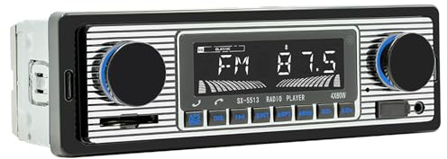 Single Din bilstereo med bluetooth, bilradio med handsfree-samtal, FM-bilradio/USB/SD/AUX-port, bil Mp3-spelare, röstkontroll, fjärrkontroll