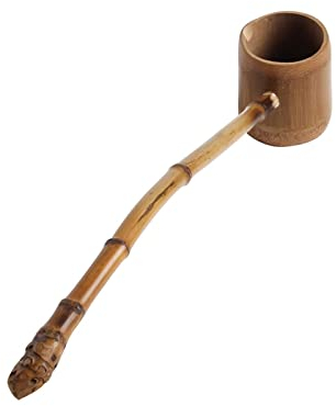 UNbit Schöpflöffel, Schöpfkelle, Wasserlöffel mit langem Griff, Schaufel, Teelöffel aus Holz, großer Sauna-Olivenlöffel, Zubehör for Baden mit Griff