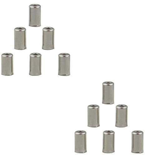 BESPORTBLE 200pcs Metal Bike Brake Gear Fixing Cable Wire End Caps Crimps Tips Ferrules Replacement for Worn Cable End Caps