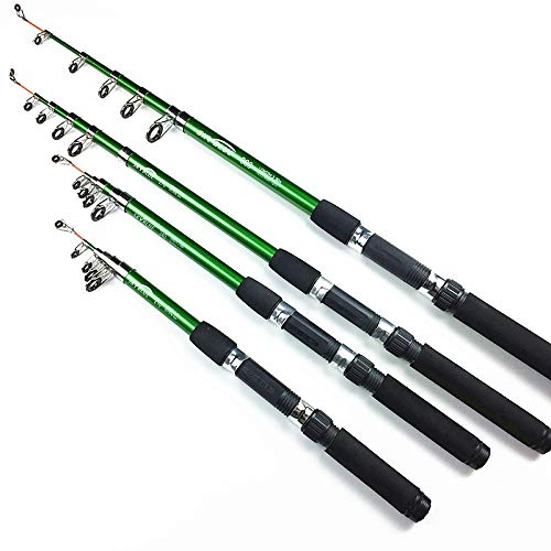 TUANZUN Teleskoprute,Angelrute,Fishing Stipprute 2.1m 2.4M 2.7M 3.0M for Angelruten-M Power Teleskop Rock-Angelrute Carp Feederrute Surf Spinnrute Lure(2.1 m)