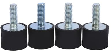 Gummilager, 4 Stück M8 M6 Anti-Vibrations-Isolator, Mechanische Vibrationsdämpfung, Gummilager, Stoßdämpfer, Stoßdämpfer, Silentblock, Auto, Boot, Spulen (VD20*15 M6*18)