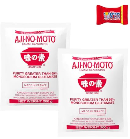 AJINOMOTO - Glutamate monosodique, (2 x 200 g), glutamate monosodique (MSG), exhausteur de goût de qualité supérieure pour cuisine asiatique et internationale - Trinovi