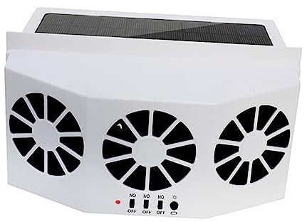 HEALEEP Car Solar Exhaust Fan Solar Vent for Cars Duct Cooling System Easy Installation Efficient Air Circulation for Eliminating Odors from Seats