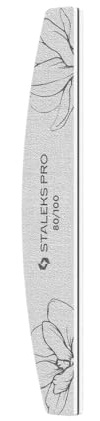 Nagelfil STALEKS EXPERT ST-NFE-40-80/100-25 halvmåne, dubbelsidig, kornighet 80/100 gr, tunt skumlager, 25 stycken