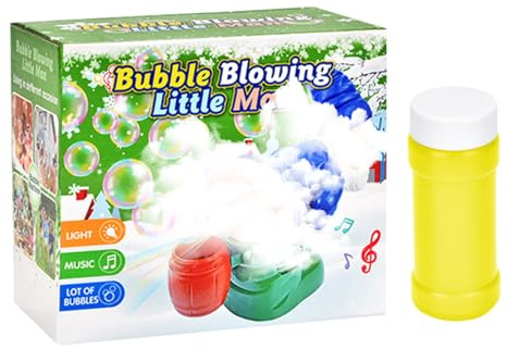 Machine à Bulles de Savon Père Noël,Pistolet a Bulle,Machine à Bulles Père Noël,avec Lumière et Musique,Fart Bubble Machine,pour Noël,Carnaval,Fête Bizarre et Cadeaux pour Enfants