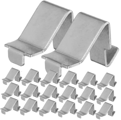50 Schrankregalclips aus Eisen für Holzregale, 8mm Silber | Schnellmontage ohne Werkzeug, Stabile Unterstützung, für Büro und Zuhause, 50 Stück