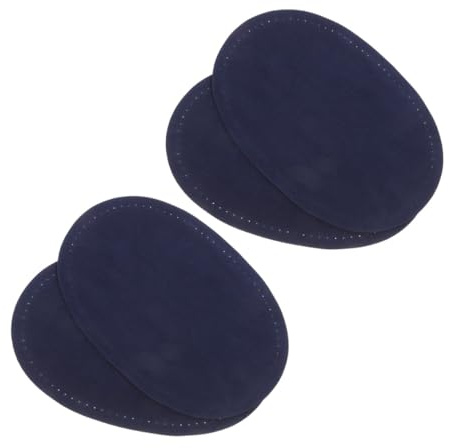 PRETYZOOM 2 Pair Oval Elbow Knee Patches with Pre-Reserved Stitch for Sewing Repair Sweaters Jackets Pants Backed DIY Blazer Patch Accessories for Men and Adults