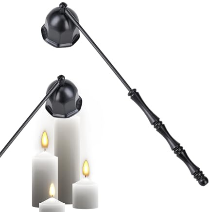 Generisch Estintore per candele, in acciaio inox, con manico lungo, antipolvere, per interni, esterni, casa, cucina, hotel, campeggio