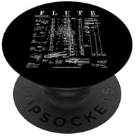 Flauto Vintage Patent Flautist Flautist stampa disegno PopSockets PopGrip Adesivo